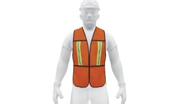 Chaleco de seguridad con cintas reflejantes.