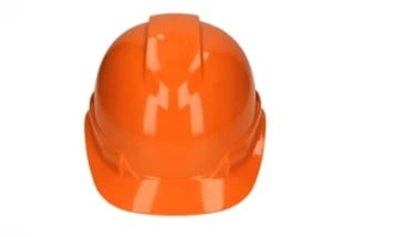 Casco de seguridad ventilado, ajuste de matraca. |Naranja