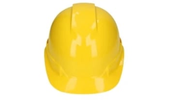 Casco de seguridad ventilado, ajuste de matraca. |Amarillo