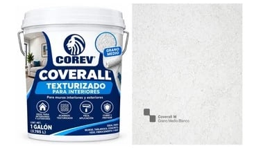 Texturizado Coverall Grano Medio Blanco | 1 Galón