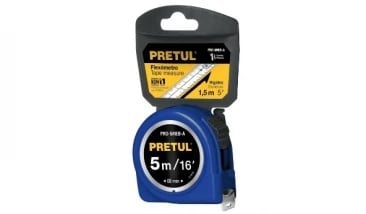 Flexómetro azul 5 m cinta 19 mm, en tarjeta truper |5mm